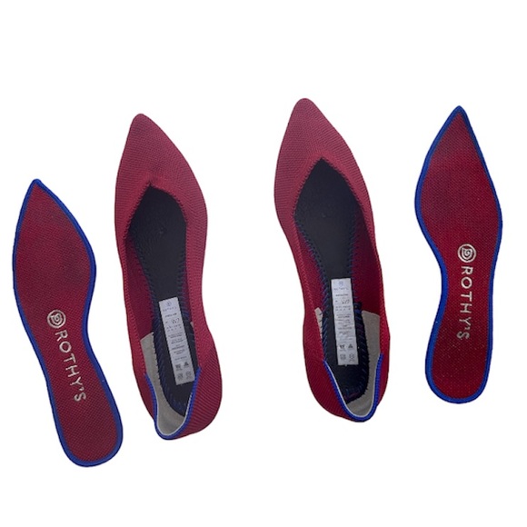 ROTHY'S "The Point" Chili Red Flats Size 7 - Picture 3 of 9